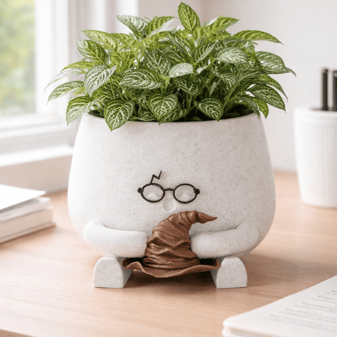 Vaso de Planta Harry Potter– Porta Suculenta Plantas Decorativo Porta Objetos para Mesa estante