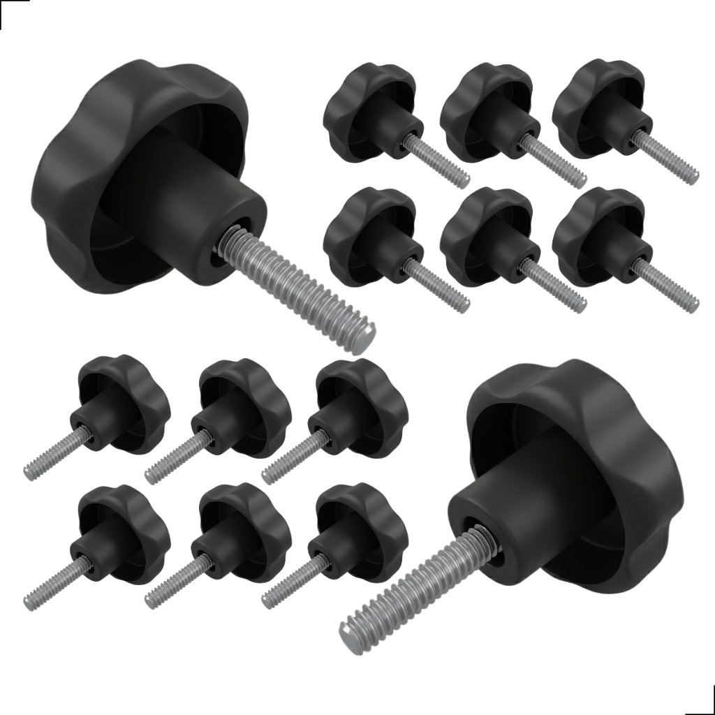 20x Manípulo Rosca 1/4 Macho Parafuso 26mm Diâmetro 45mm