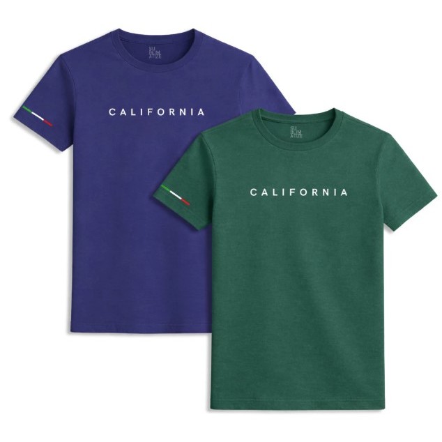 Kit 2 Camisetas Masculinas California Camisa Estilosa Confortável Qualidade Premium OFERTA Blusa Feminina Cores Variadas