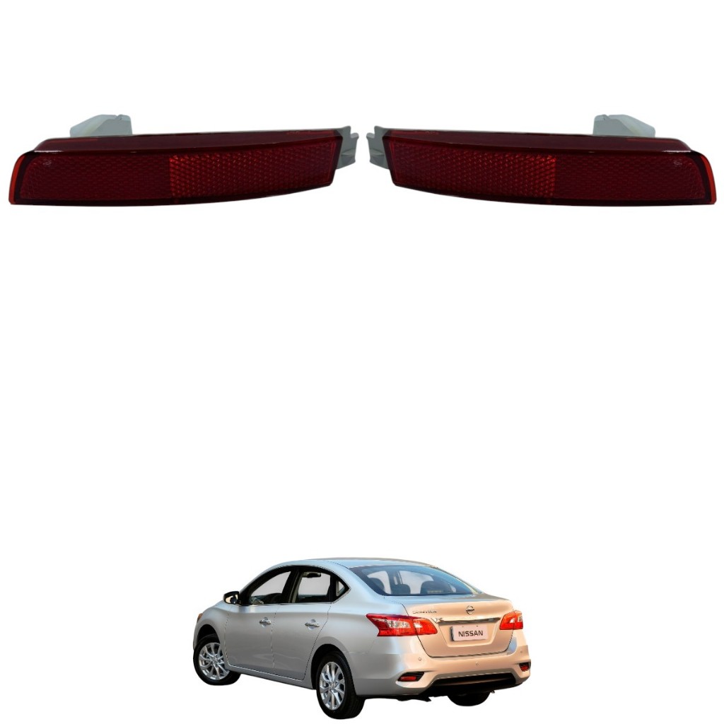 REFLETOR OLHO DE GATO PARACHOQUE TRASEIRO KICKS 2016 2017 2018 a 2021 SENTRA 2014 2015 2016 a 2020