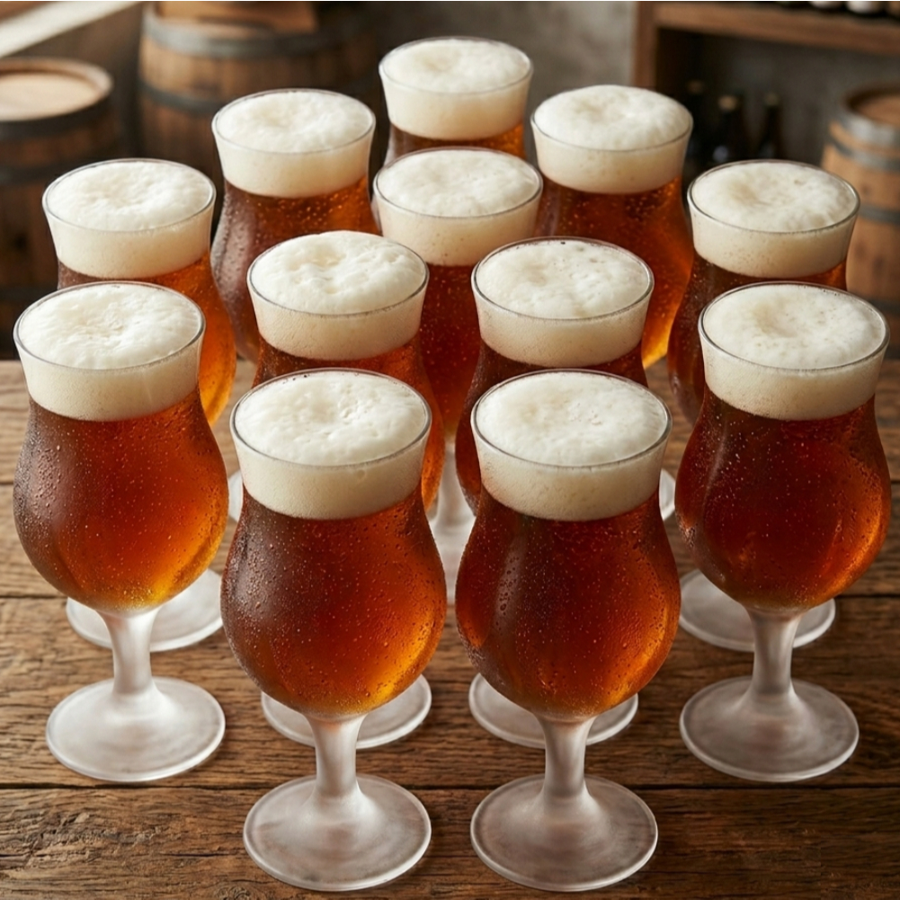 Jogo de Taça de Vidro Panama, Taça de Cerveja 12pcs, 400ml - Ruvolo