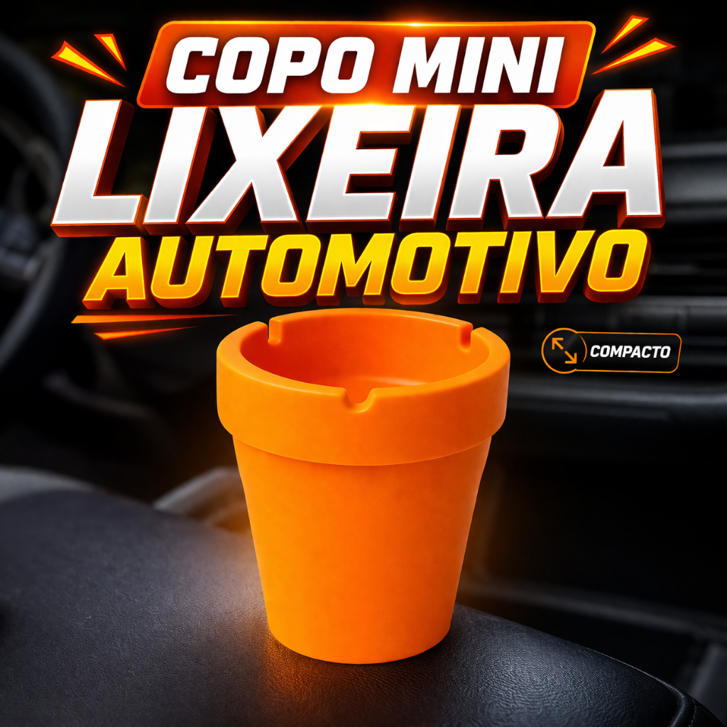 Copo Mini Lixeira Automotivo Porta Copos Carro Sem Odor Tampa Lixo Veicular Escritório Cinzeiro em Oferta na Shopee