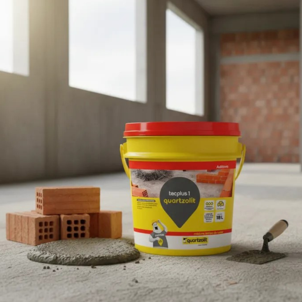 Aditivo Impermeabilizante P/ Argamassa Tecplus 1 Aditivo P/ Concretos 18 Litros Quarzolit