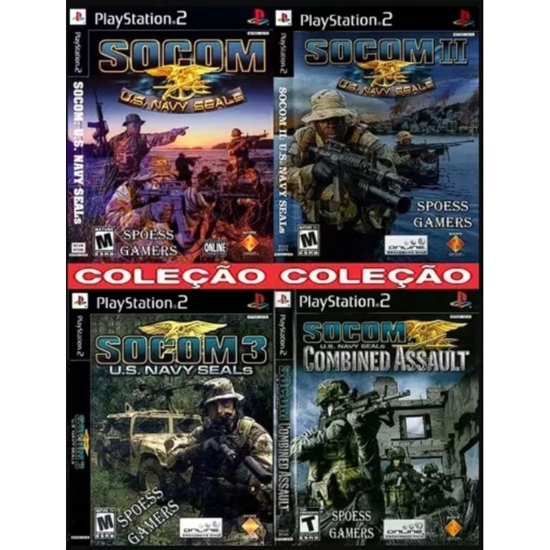 SOCOM PS2 COLEÇÃO 4 DVDS