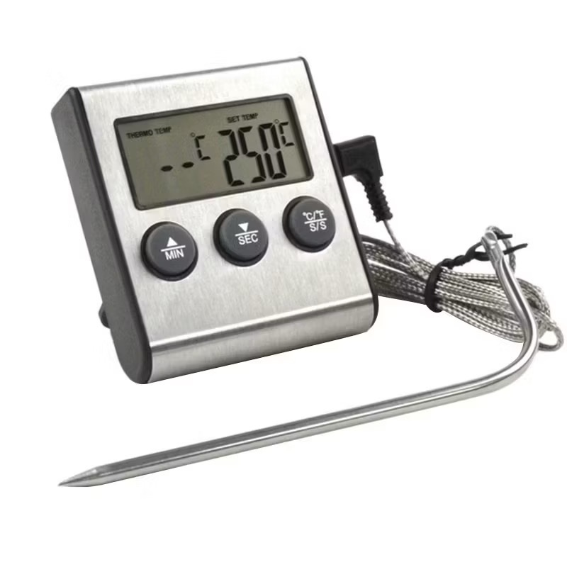 Termômetro Timer Digital P/ Forno / Defumador Churrasqueira COM PILHA