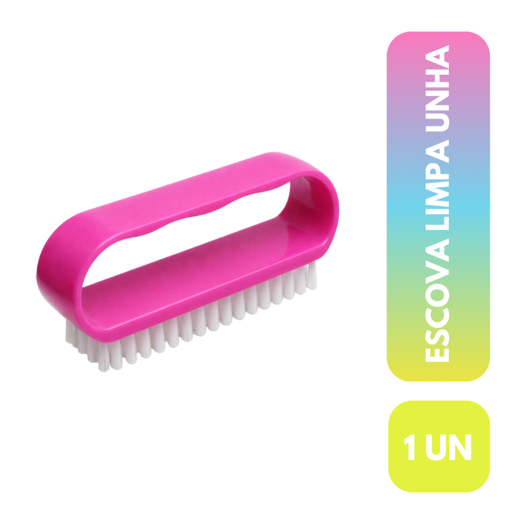 1 Escova Limpa Unhas Manicure Pedicure Higiene Pessoal Escovinha de Unhas Plástica Limpeza Mãos