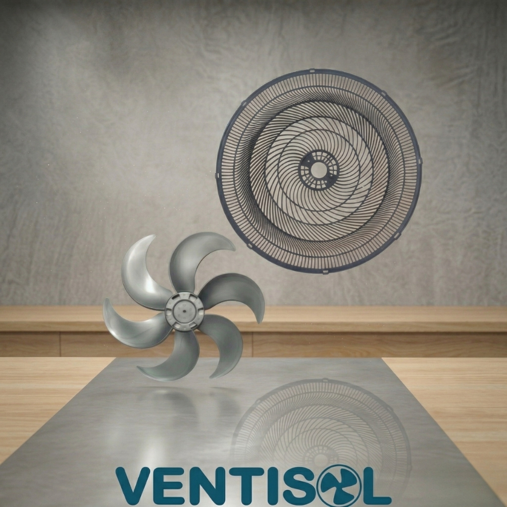 Grade Traseira + Hélice Para Ventilador Turbo 6 50cm Ventisol Original