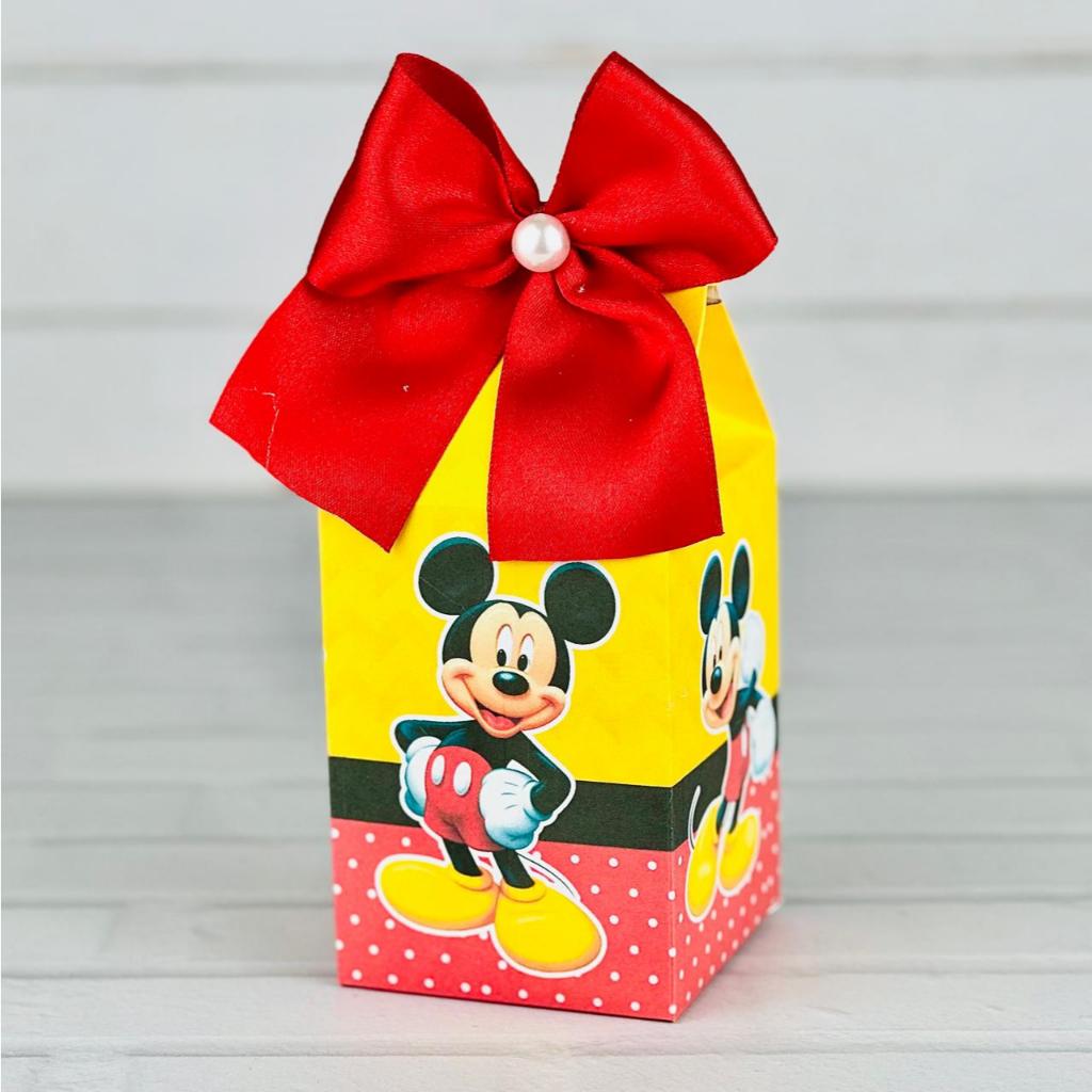 10 Caixa Milk Personalizada Tema Mickey Lembrancinha Festa Infantil Decoração Aniversário
