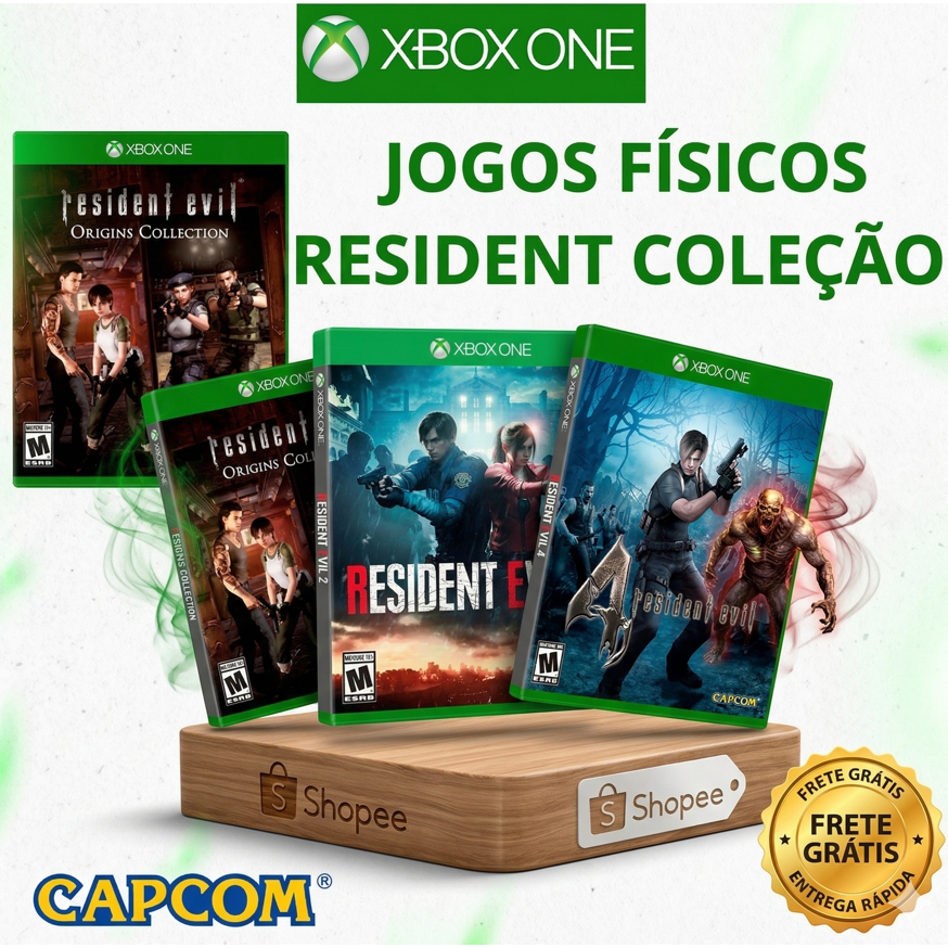 JOGO Resident Evil Origins Collection - Resident Evil 2  - Resident Evil 4 - Xbox One Físico
