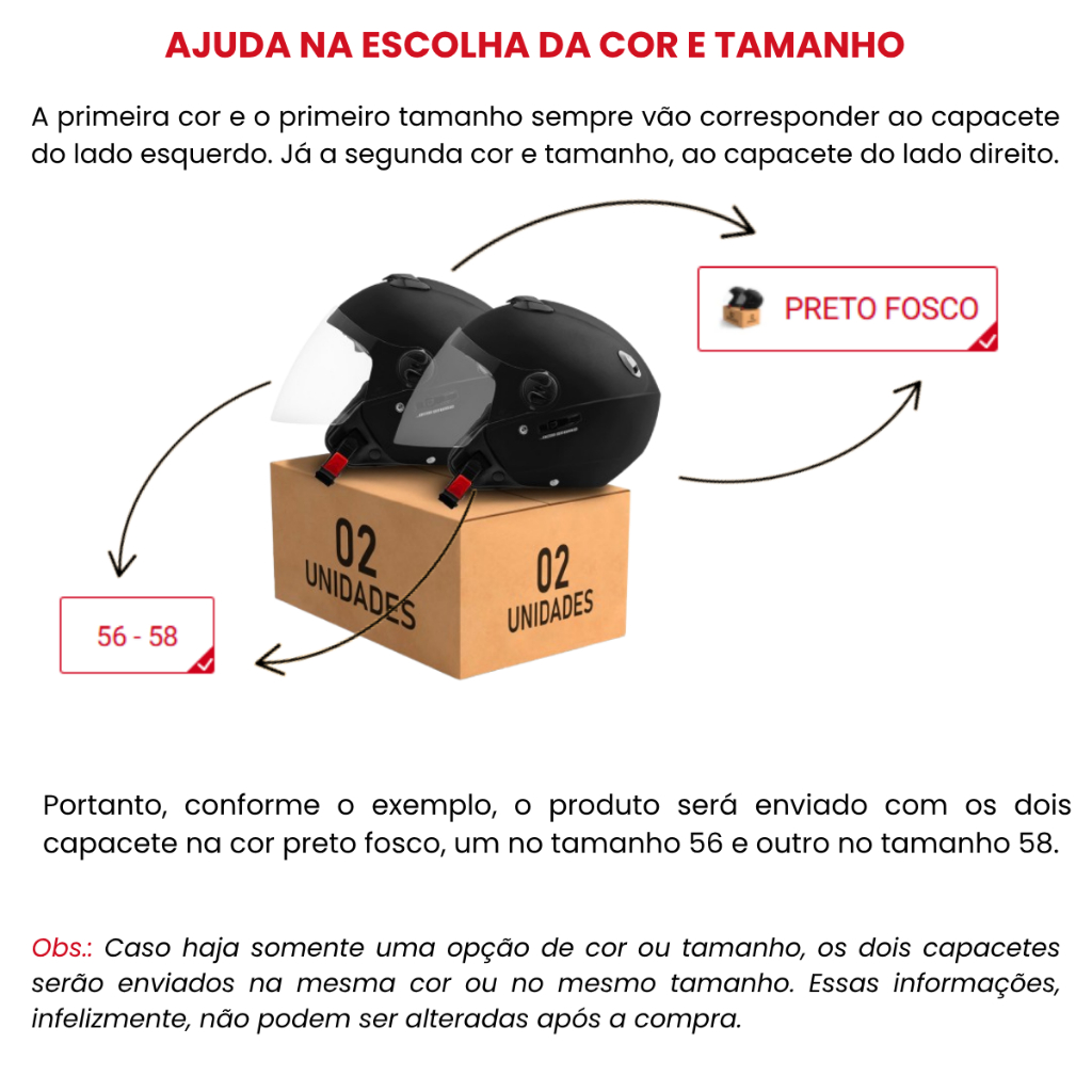Kit 2 Capacete Aberto Pro Tork New Atomic Solid · foto 2