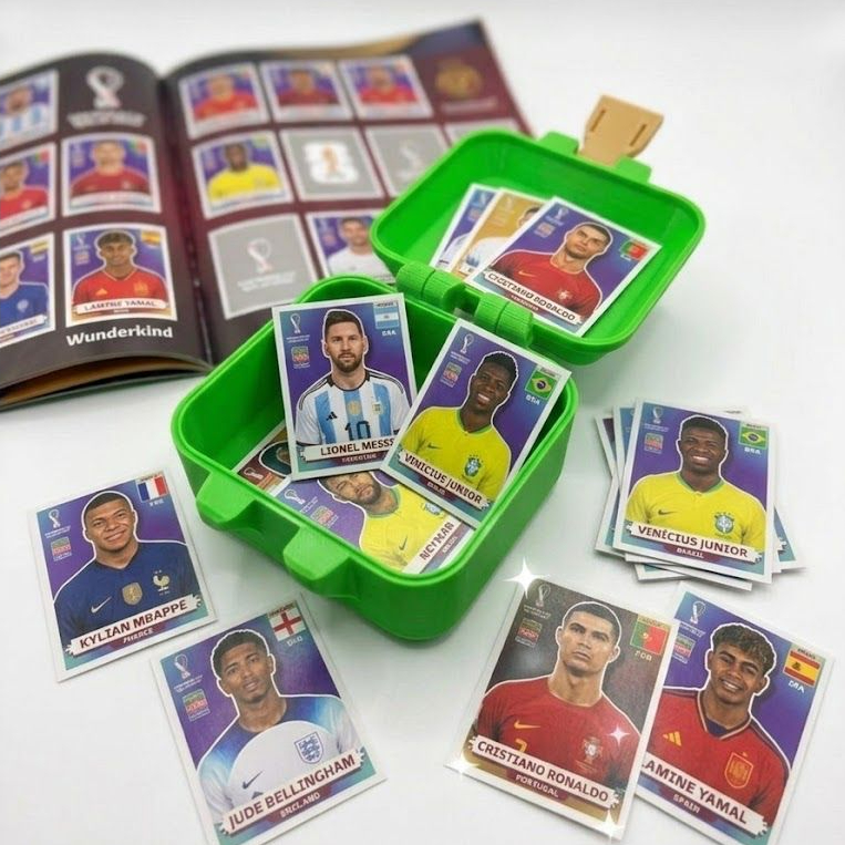 Caixinha Porta Figurinhas Copa do Mundo FIFA 2026 Organizador Álbum Copa Box Colecionador Portátil