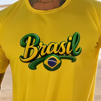 Camiseta Brasil Dry Fit Proteção UV 50+