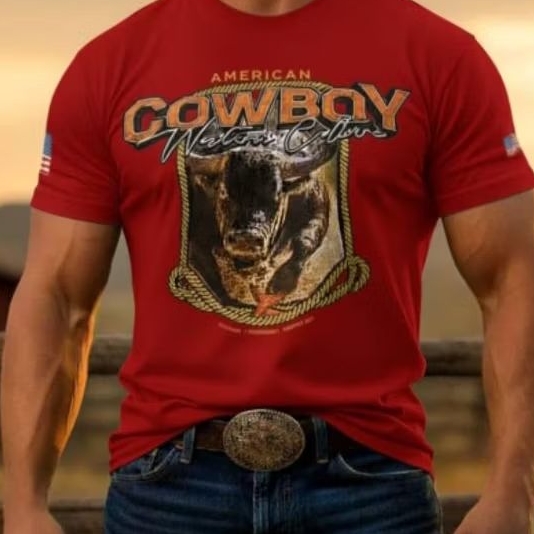 camiseta masculina 100% algodão/ Bandit Company/ camiseta cowboy