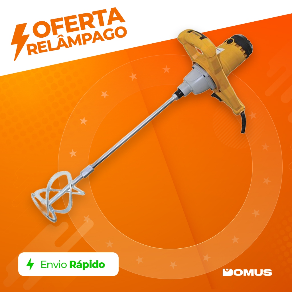 Misturador Elétrico Profissional Menegotti 1200W 60Hz para Argamassa