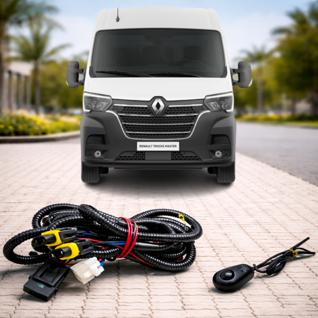 Chicote Completo Farol de Milha Renault Master 2022 2023 2024 2025 Interruptor Colante