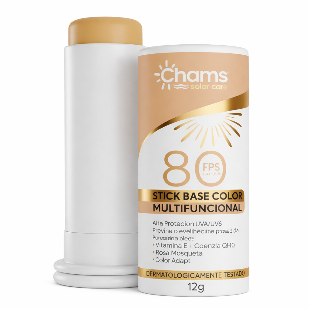 Chams Stick Multifuncional Com Cor FPS 50 e 80 12g Color Adapt