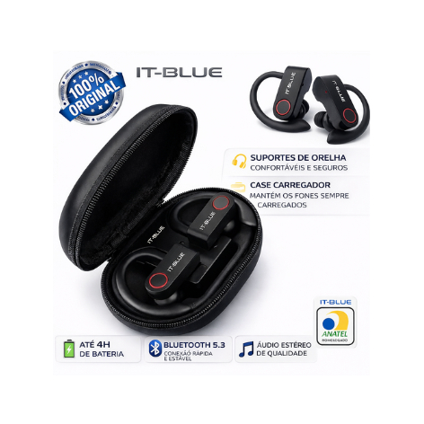 Fone De Ouvido Bluetooth Para Corrida Esportes Bike Moto ITBLUE LE-2410