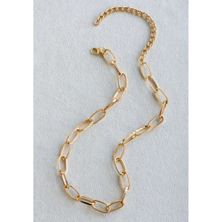 Colar Corrente Elos Dourado Minimalista Elegante Ajustável