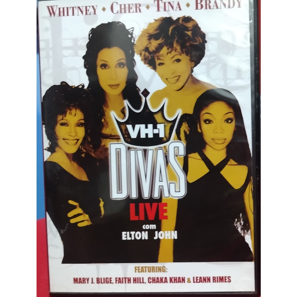 dvd VH-1 Divas Live/Cher/Tina Turner/Chaka khan/Leann Rimes/Elton john/Brandy/Whitneu houston/Faith Hill/Mary J bLIDGE