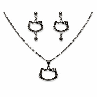 Conjunto Colar + Brincos Gatinho Feminino Delicado Estilo Kawaii | Presente Fofo  estilo coreano  kawaii   fofo tumblr
