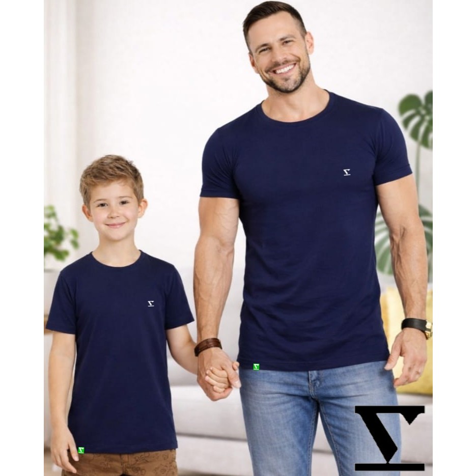 Kit Tal Pai Tal Filho 100% Algodão Premium Camisa Masculina e Infantil VE Viines