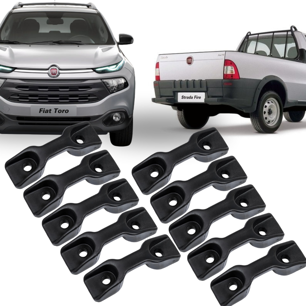 Kit Ganchos Amarração Caçamba Carroceria Traseira Fiat Strada Adventure Working Toro Original
