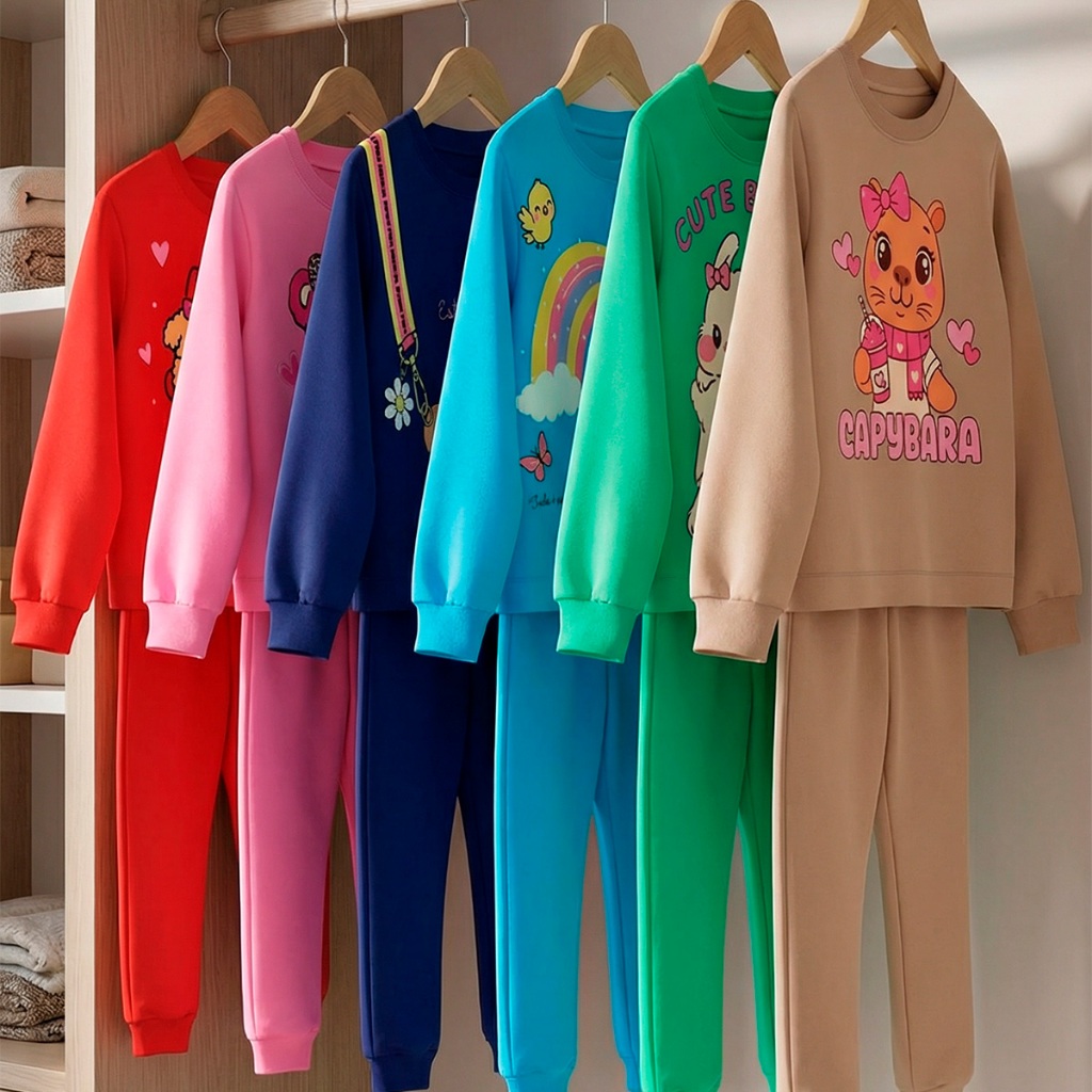 Conjunto Moletom Menina – Escolha o Modelo, com Estampas Fofas e Muito Conforto Infantil Bebê Feminino Frio Inverno. L08 · foto 2