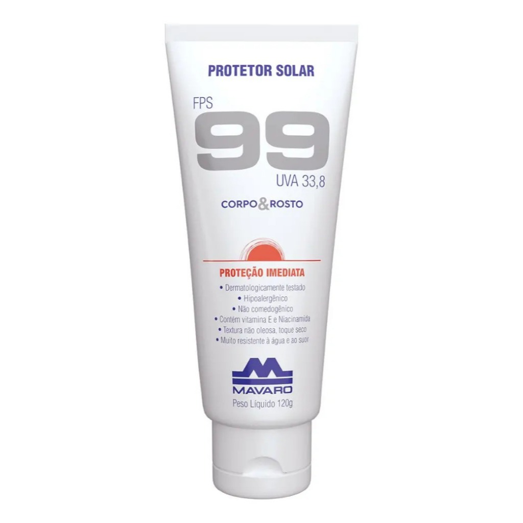 Protetor Solar Mavaro Fps 99 Em Creme Alta Proteção