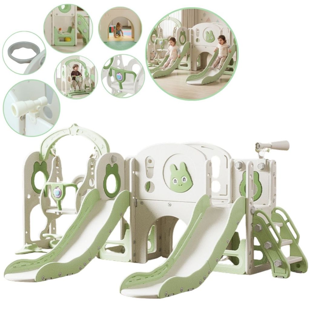 Playground Infantil Parquinho 7x1 Multifuncional Verde