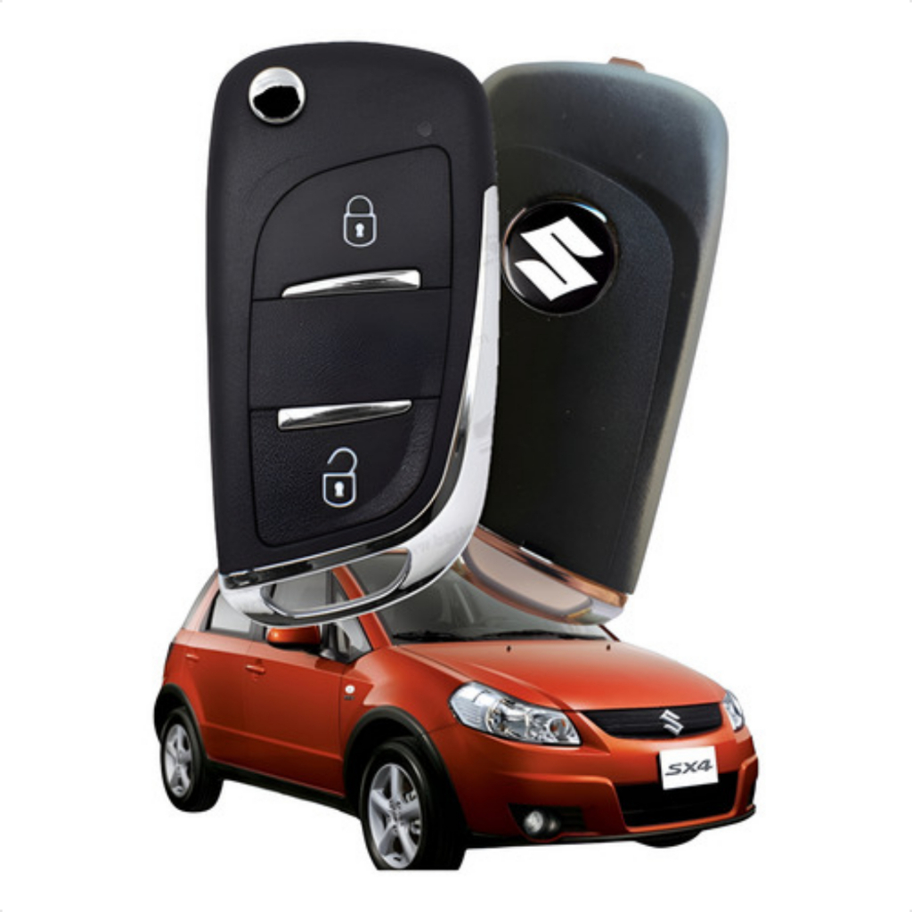 Chave Canivete Suzuki Sx4 Alarme Original Completa com chip placa logo e lâmina