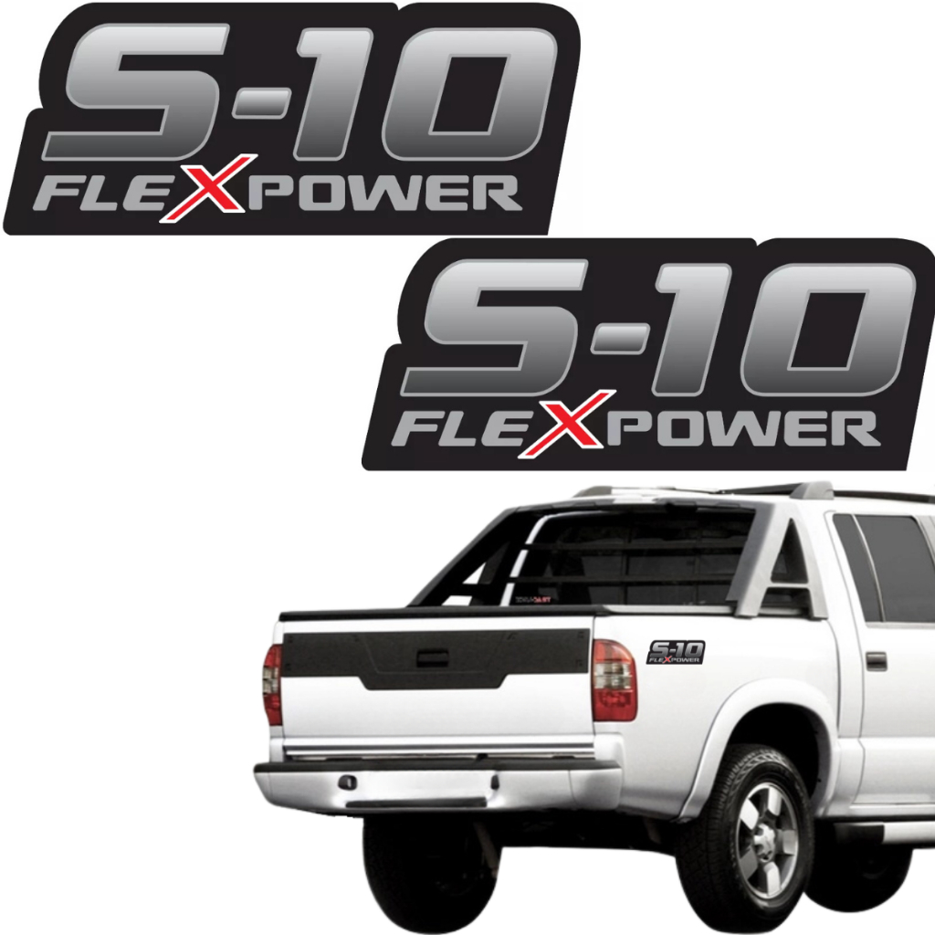 Par Adesivos S10 Flex Power Executive GM Chevrolet Carroceria 2009 2010 2011