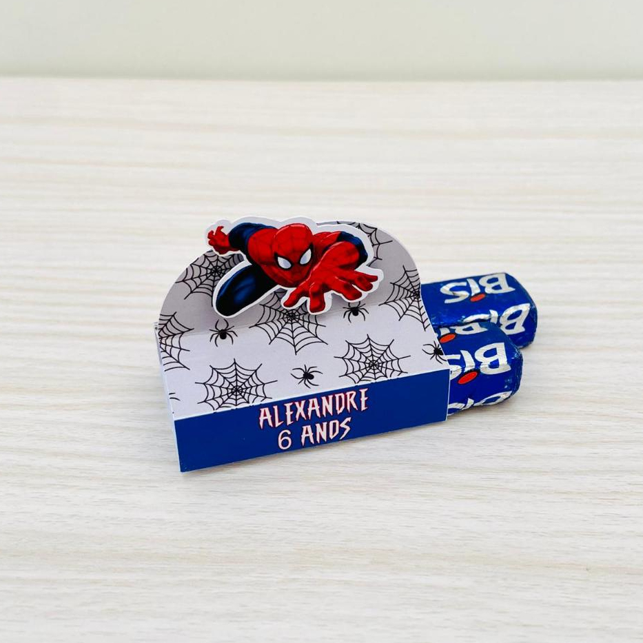 PORTA BIS DUPLO PERSONALIZADO HOMEM ARANHA / LEMBRANCINHA FESTA HOMEM ARANHA / ANIVERSÁRIO HOMEM ARANHA