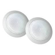 Par De Arandela Redonda Branca 6" Permak Para Auto Falante