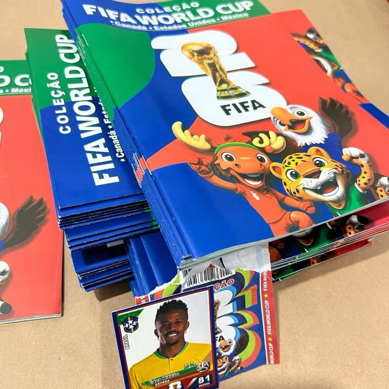 ÁLBUM COPA DO MUNDO 2026 FIFA WORLD CUP álbum + 20 pacotes de figurinhas alto colante Diversão garantida
