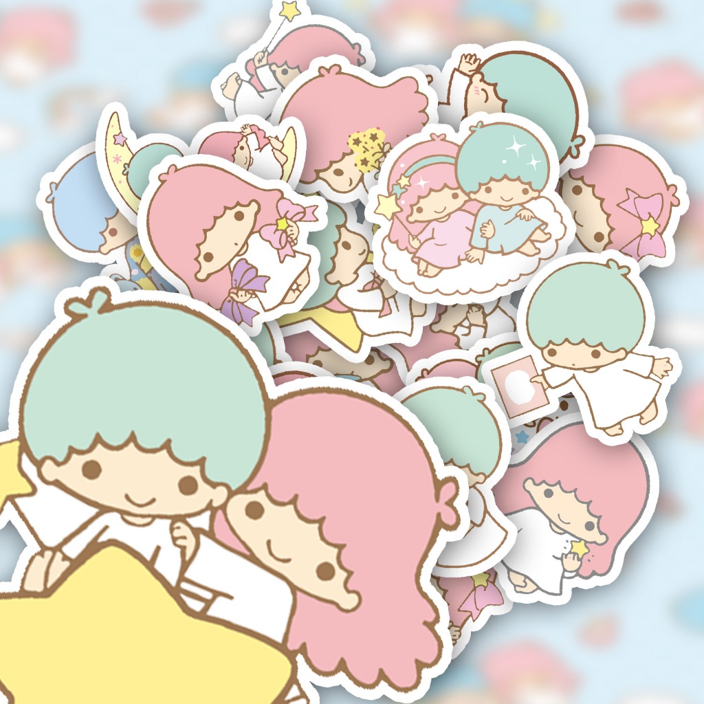 Mini Adesivos Little Twin Stars Kiki Lala (Sanrio) - Pacote Figurinhas Stickers Pack