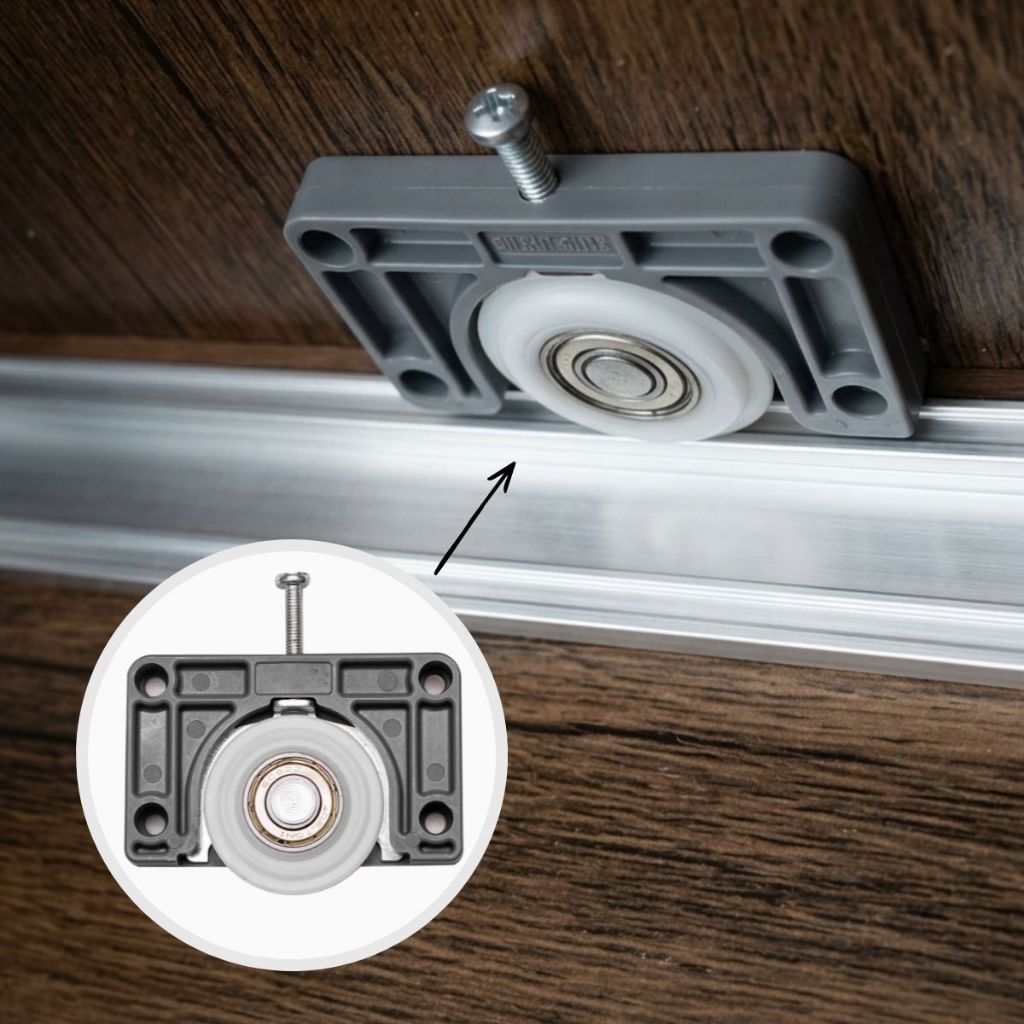 2 Roldana para Porta De Correr De Guarda-roupa 2 Peças 50kg Ro em Oferta na Shopee