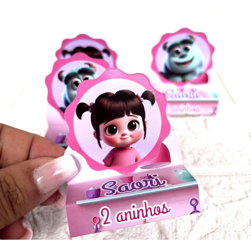 Kit Caixinhas Porta bis duplo Monstros SA /Boo lembrancinha festa aniversário caixinhas personalizadas Festa infantil