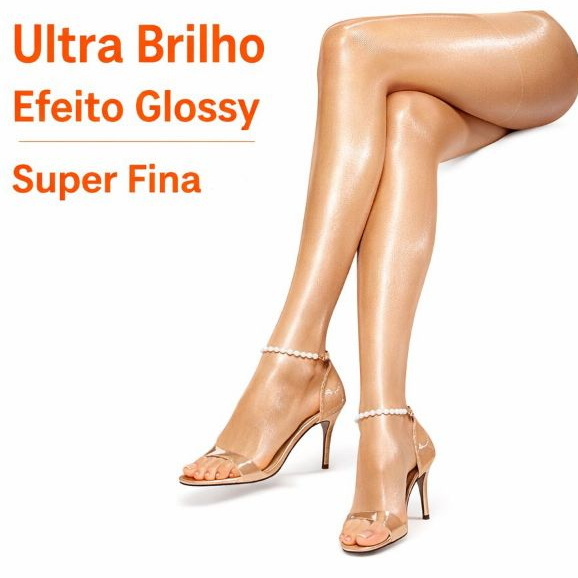 Meia Calça Feminina 40D/70D Resistente Anti Celulite Brilhante Confortável Não Rasga Fácil em Oferta na Shopee