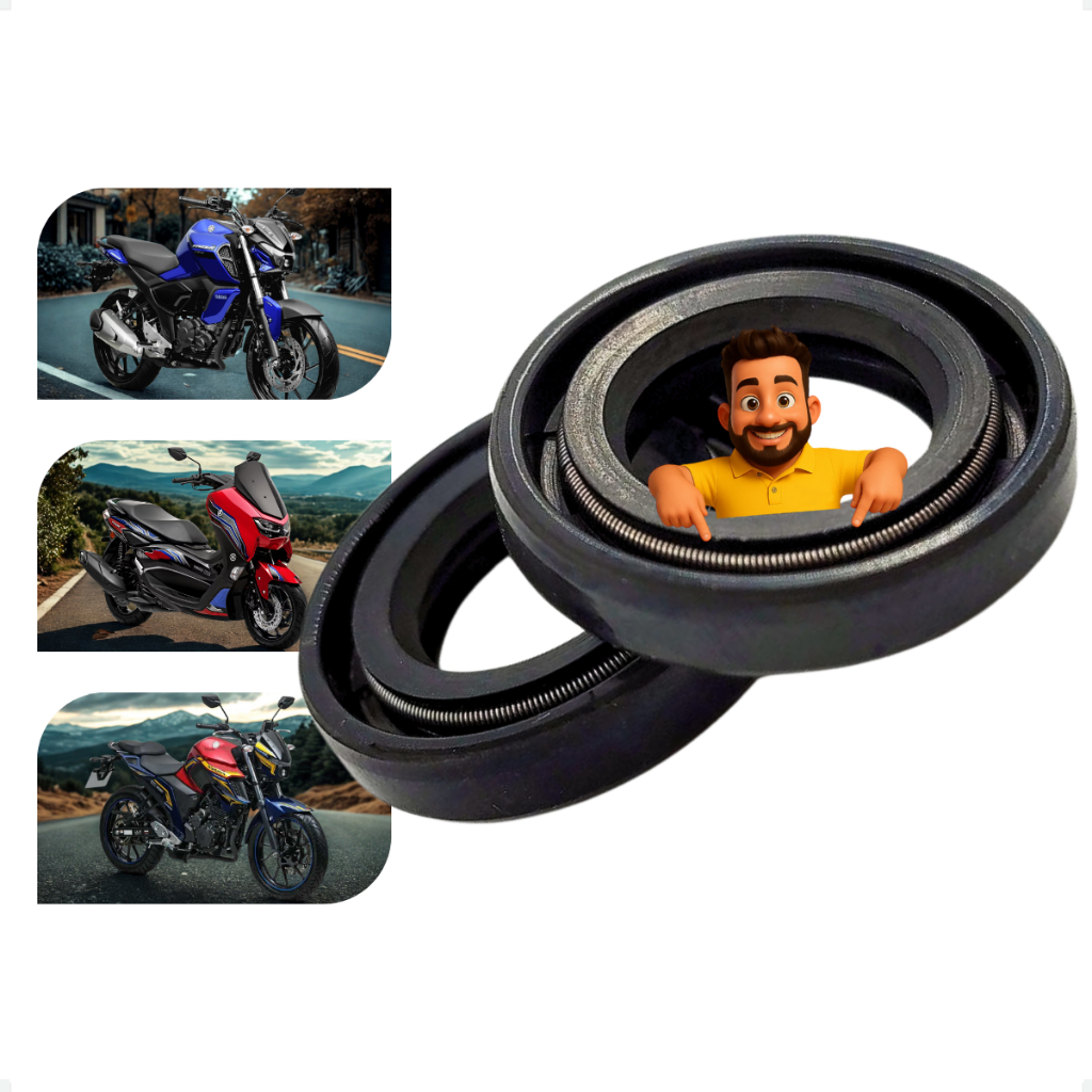 Kit 2 Retentor Eixo Marcha Ybr 125 Xtz 125 Factor 125 Fazer 150 Xtz 150 Crosser Fz15 Nmax 160 ABS