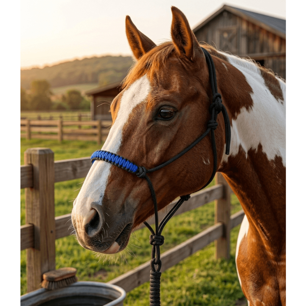 Cabresto 7 Nós Personalizado em Corda para Cavalo Égua Mula com Regulagem