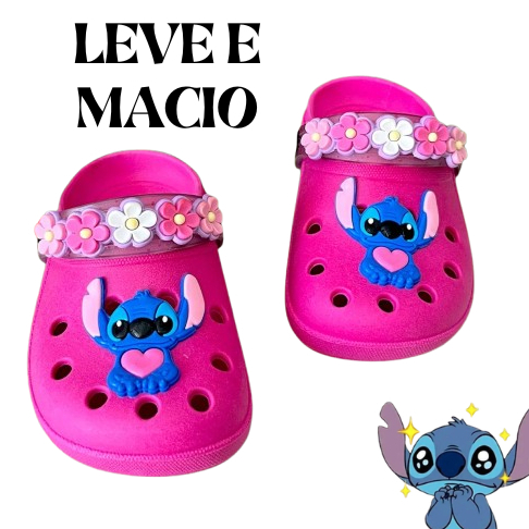 Babuche Infantil Menina Confortável Leve Antiderrapante Dia a Dia Tipo Croc