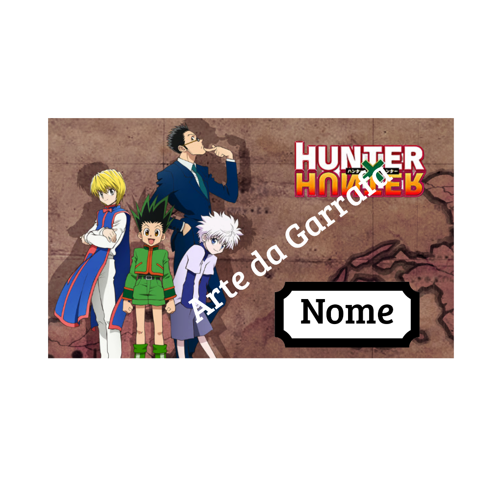 Garrafa Hunter x Hunter Personalizada com Nome 600ml Alumínio Squeeze Gon Killua Anime Presente