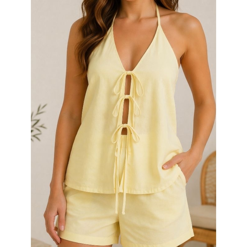 CONJUNTO FEMININO VERÃO TECIDO DUNA