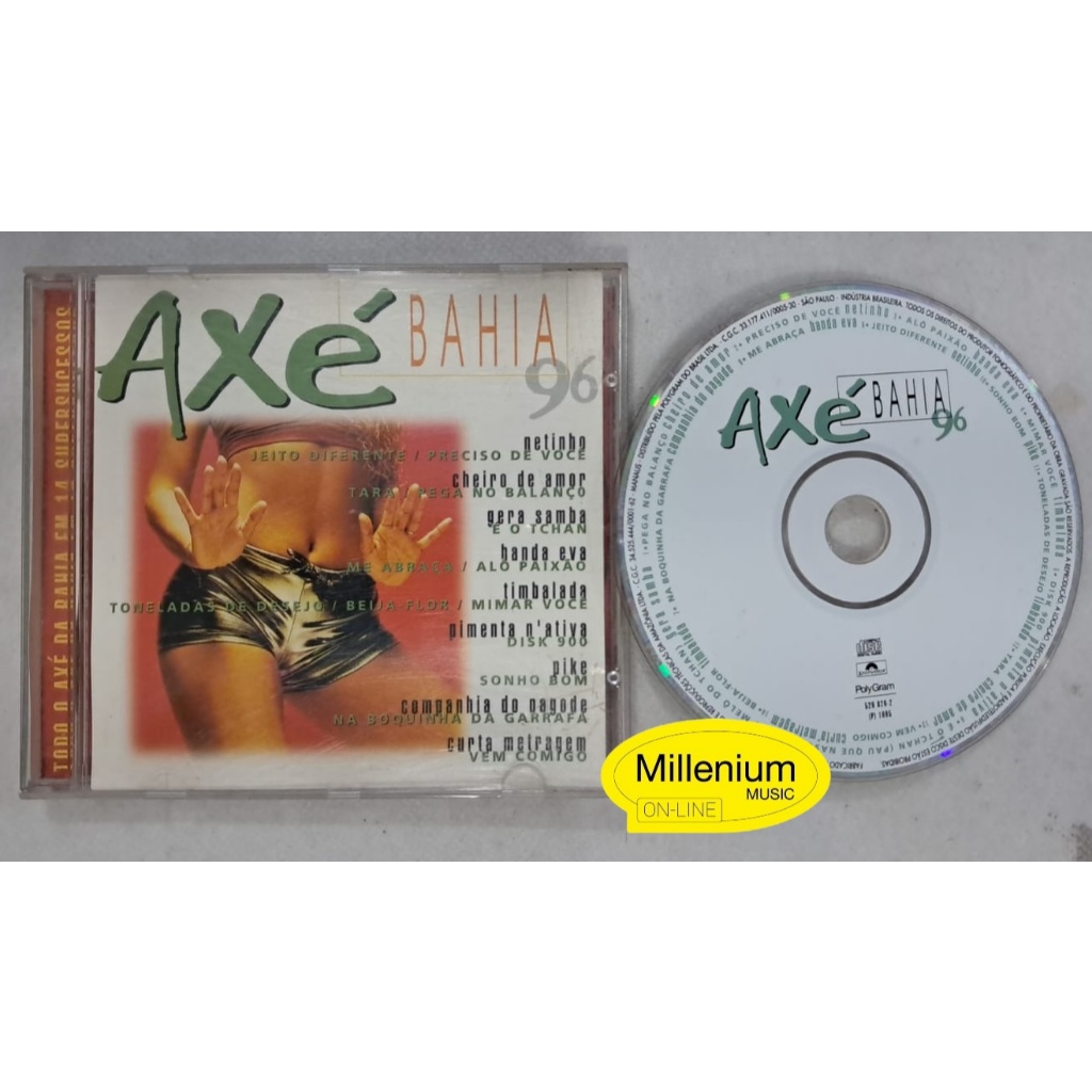 CD  Axé Bahia 96 - 1996 Original Gravadora Colecionador Ótimo Estado
