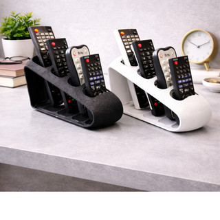 Organizador de Controle Remoto Suporte Multi Controle Mesa Sala Porta Controles Preto e Branco