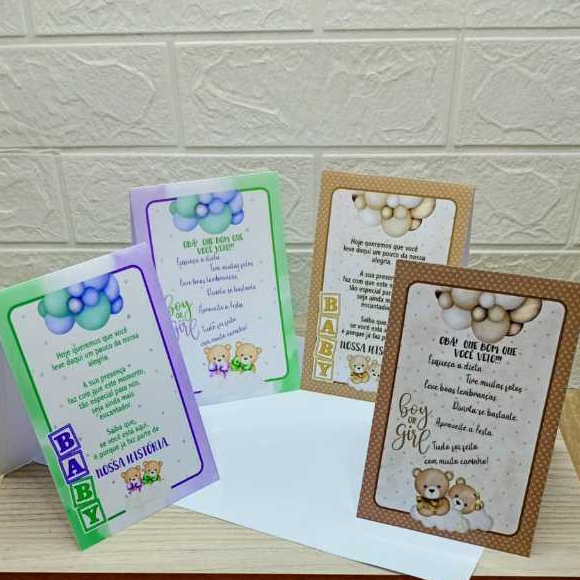 Kit Plaquinha de Agradecimento Chá Revelação - Centro de Mesa Personalizados - Lembrancinha para Festa Decoração de mesa