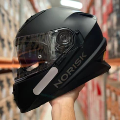 Capacete Norisk FF302 Soul Preto Fosco Fechado Com Óculos Solar Interno + Narigueira Original Novo
