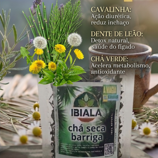 Seca Barriga, desinchá. Chá de Cavalinha, Dente-de-Leão e Chá Verde: desinche e leve a vida leve