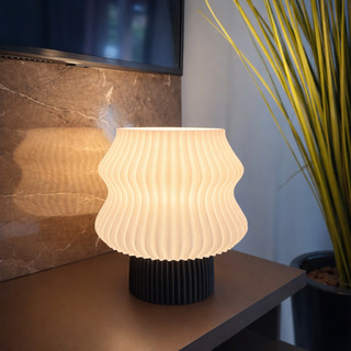 Luminaria De Mesa Abajur Moderno Minimalista Luz Quente Decor Sala Quarto Escritorio - Luminaria Aura DMC HOME&DECOR