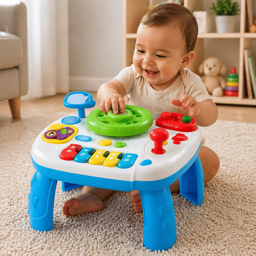 Mesa Infantil Menino De Atividades Educativa Didática Mesinha para Bebê